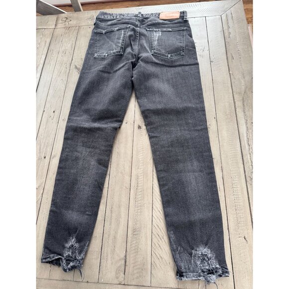 Moussy Vintage MV Velma Skinny Jeans Black Distressed Size 26 - Picture 4 of 4